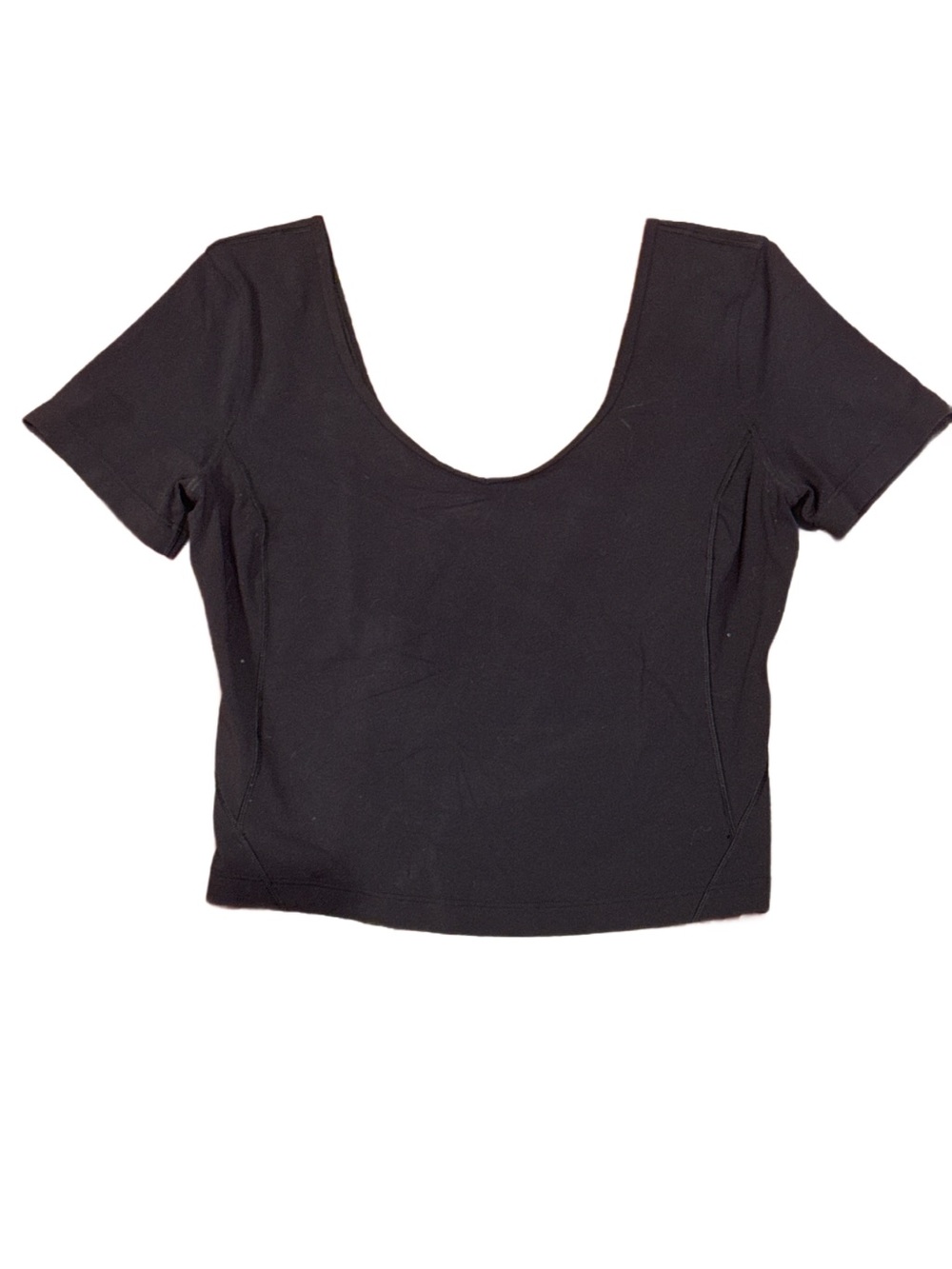 Lululemon Align Tee Size 6 (16”PTP) Black Like New